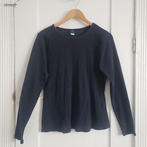 Old Navy Plush Tee Thermal XL Navy Womens Outdoors